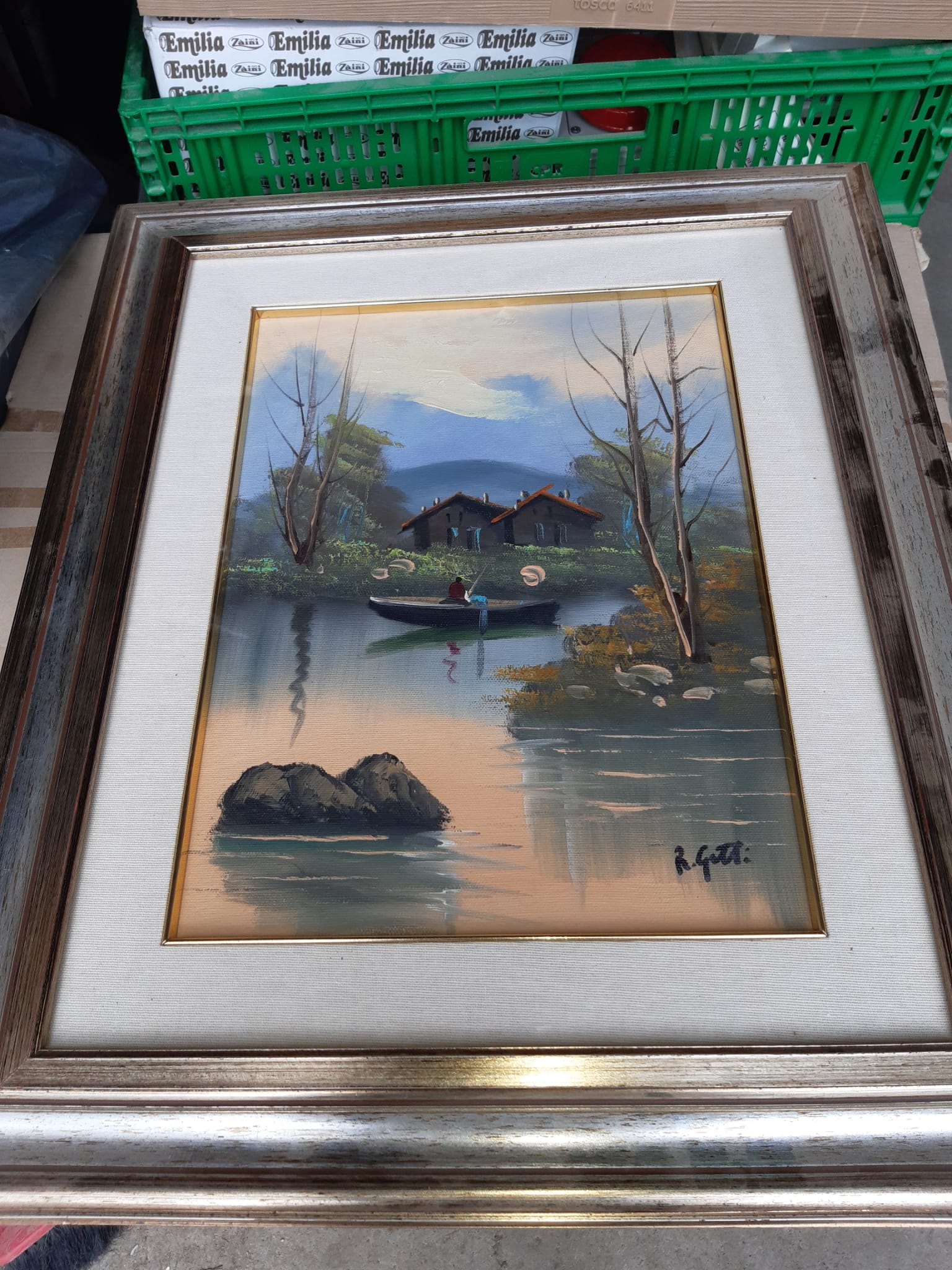 Paesaggio lago e chalet