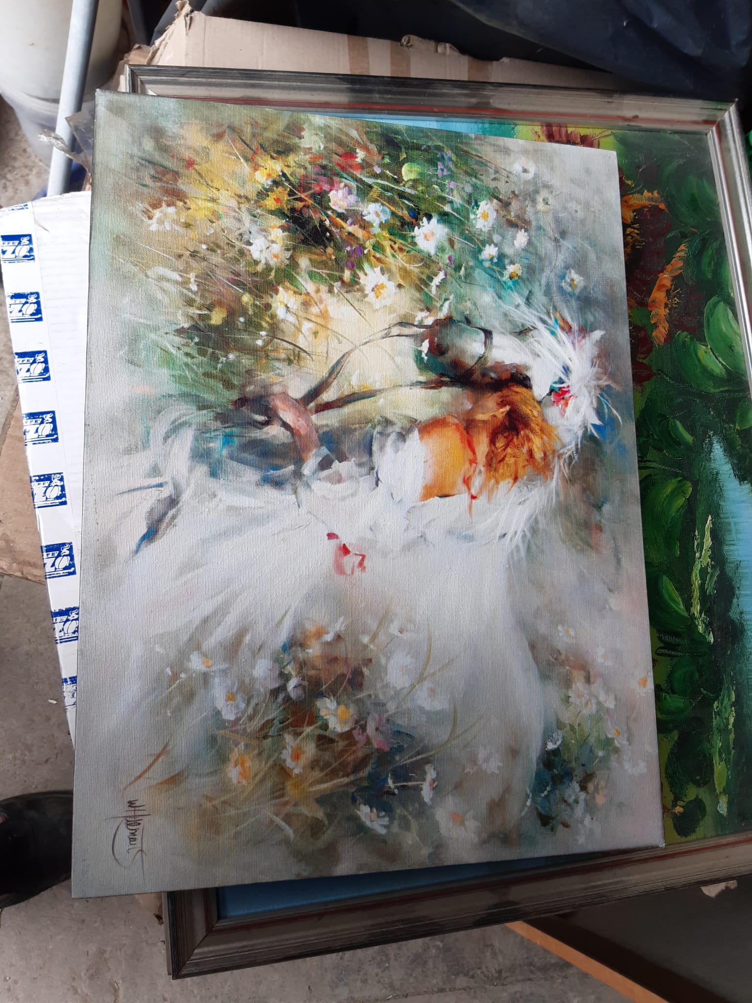 Quadro astratto floreale