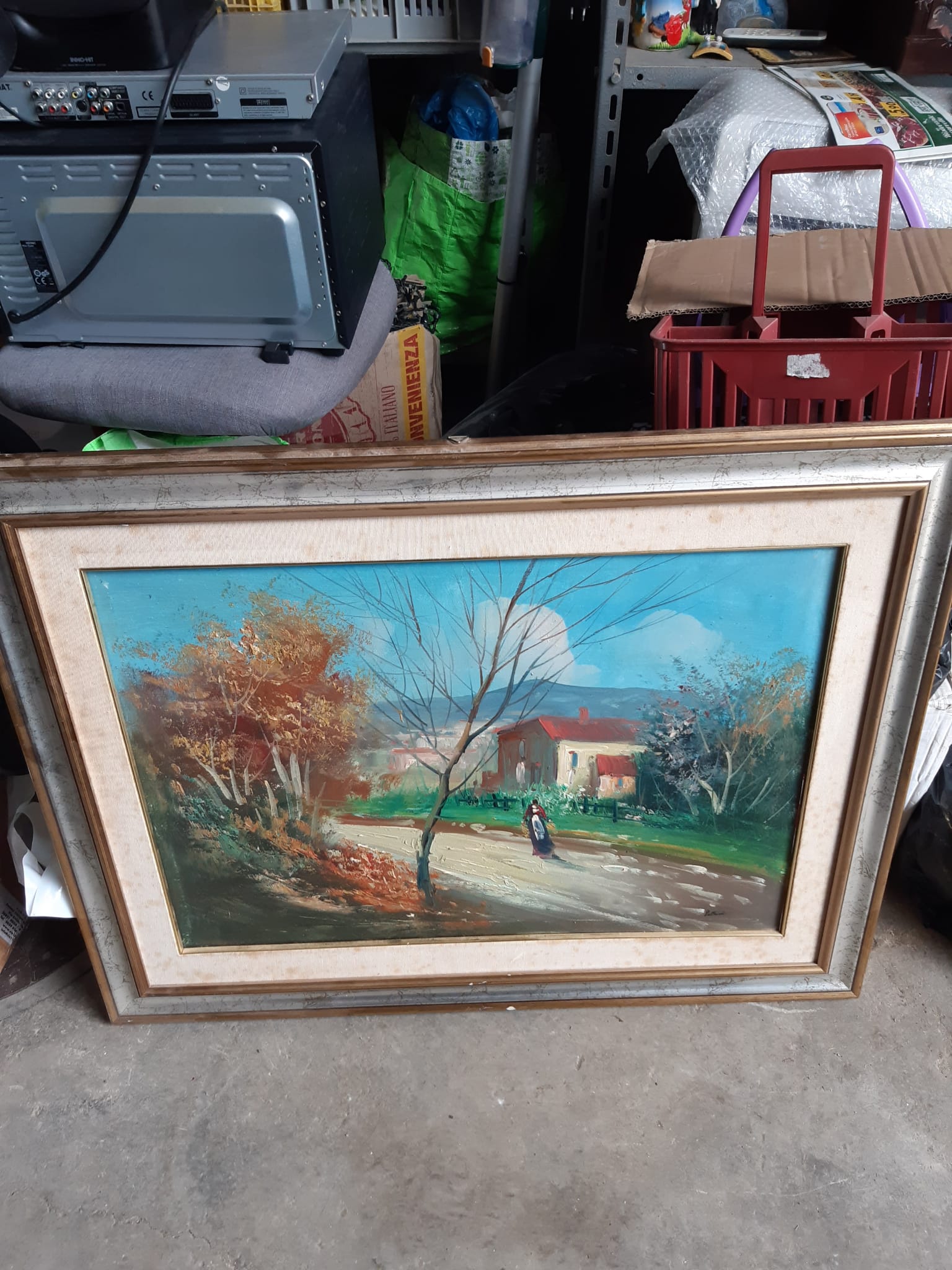 Quadro paesaggio con casa